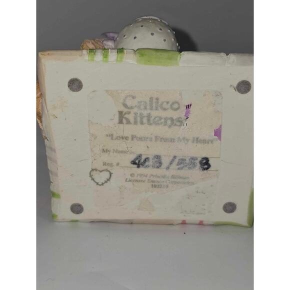 Enesco Calico Cats “Love Pours From My Heart" 102210 - Picture 5 of 5